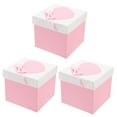 thumbnail image 4 of TEHAUX Square present Packaging Boxes Pink 3Pcs 10x10x10cm, 4 of 8