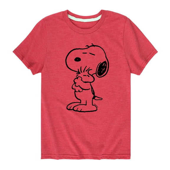 Peanuts - Snoopy Loves Woodstock - Toddler And Youth Short Sleeve Graphic T-Shirt