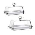 thumbnail image 4 of Transparent Butter Dish with Lid Kitchen Accessories Cheese Box Storage Tray, 4 of 6