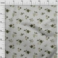 thumbnail image 2 of oneOone Cotton Flex Dark Olive Green Fabric Stripe|Leaves & Floral Artistic Quilting Supplies Print Sewing Fabric By The Yard 40 Inch Wide, 2 of 4