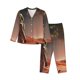thumbnail image 1 of Balery Astronaut On Mars A Conjunto de Pijama con Estampado para Mujer, Conjunto de Dos Piezas con Manga Larga, Ropa de Dormir Suave con Bolsillos, Pijamas Cómodos-Small, 1 of 7
