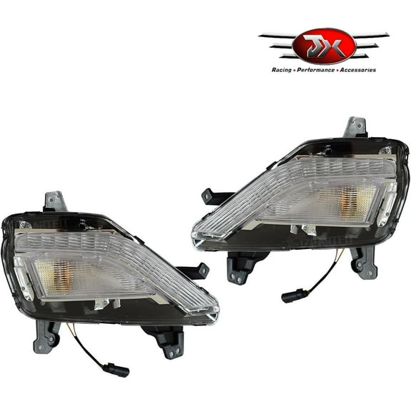 JX RACING Front LED Fog Lamp DRL Set 2PCS Compatible with Chevy Spark 2019-2022 42671917 42671918 Front Bumper Fog Light Pair LH RH