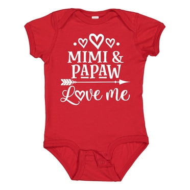 Inktastic Mimi and Papaw Grandchild Boys or Girls Baby Bodysuit