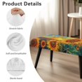 thumbnail image 6 of Whosucclay Sunflower Oil Painting Print Stretch Dining Bench Cover, Comfortable Bench Seat Protector Wear Resistant Bench Slipcover Rectangle Bench Cover for Dining Room, Living Room, Bedroom, 6 of 7