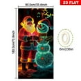 thumbnail image 2 of Viral Christmas UV Fluorescent Door Cover - Glow-in-the-Dark Santa & Tree Design, Durable Fluorescent Fabric Door Decor for Party, Home Entrance & Holiday Dark-Scene Displays, 70.8*35.4in, D, 2 of 3