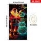 thumbnail image 2 of Portada de Puerta de Navidad de Color Fluorescente, Cover de Navidad con Santa y Árbol, Para Noche, Cover de Navidad con Luces, Cover de Navidad para Exterior, Cover de Navidad con Figuras de, 2 of 9