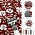 thumbnail image 5 of Round Area Rugs 3.3Ft, Red White Floral Non-Slip Washable Circle Rugs Carpet, Farmhouse Retro Botanical Leaves Indoor Outdoor Rug Floor Mats Throw Runner for Bedroom Living Room Bathroom, 5 of 8