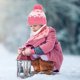thumbnail image 5 of Conjunto de gorro, bufanda y guantes 3 en 1 para niños de 2 a 6 años en color rosa - Gorro de punto con forma de rombo de vellón grueso y térmico - Accesorios de invierno para bebés y niños, 5 of 5