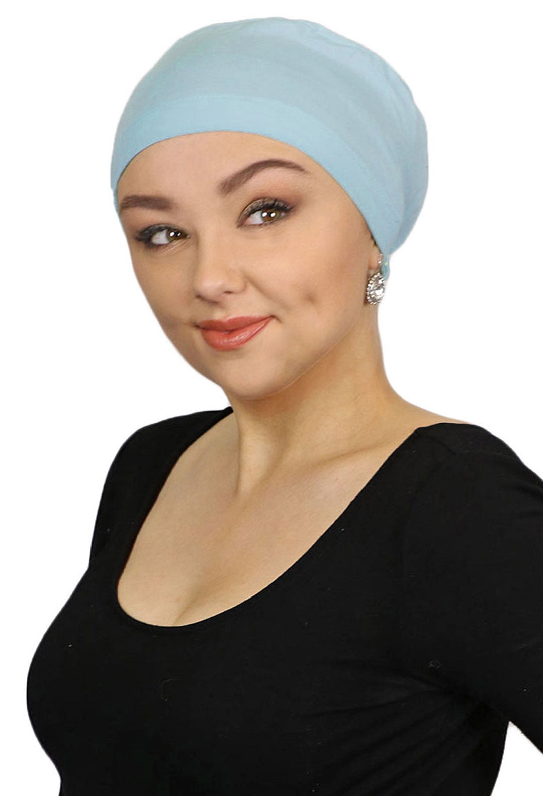 Serena Cotton Sleep Cap for Chemo Patients (LIGHT BLUE)