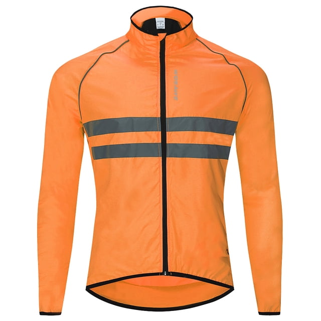 Chaqueta reflectante de manga larga para bicicleta, resistente al agua, resistente al viento, para d Wosawe Chaqueta de ciclismo