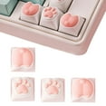 thumbnail image 4 of 4pcs Silicone Keycaps Cute Cat Claw Butt Shape Keycap Mechanical Gaming Keyboard Styling Accessories, 4 of 8