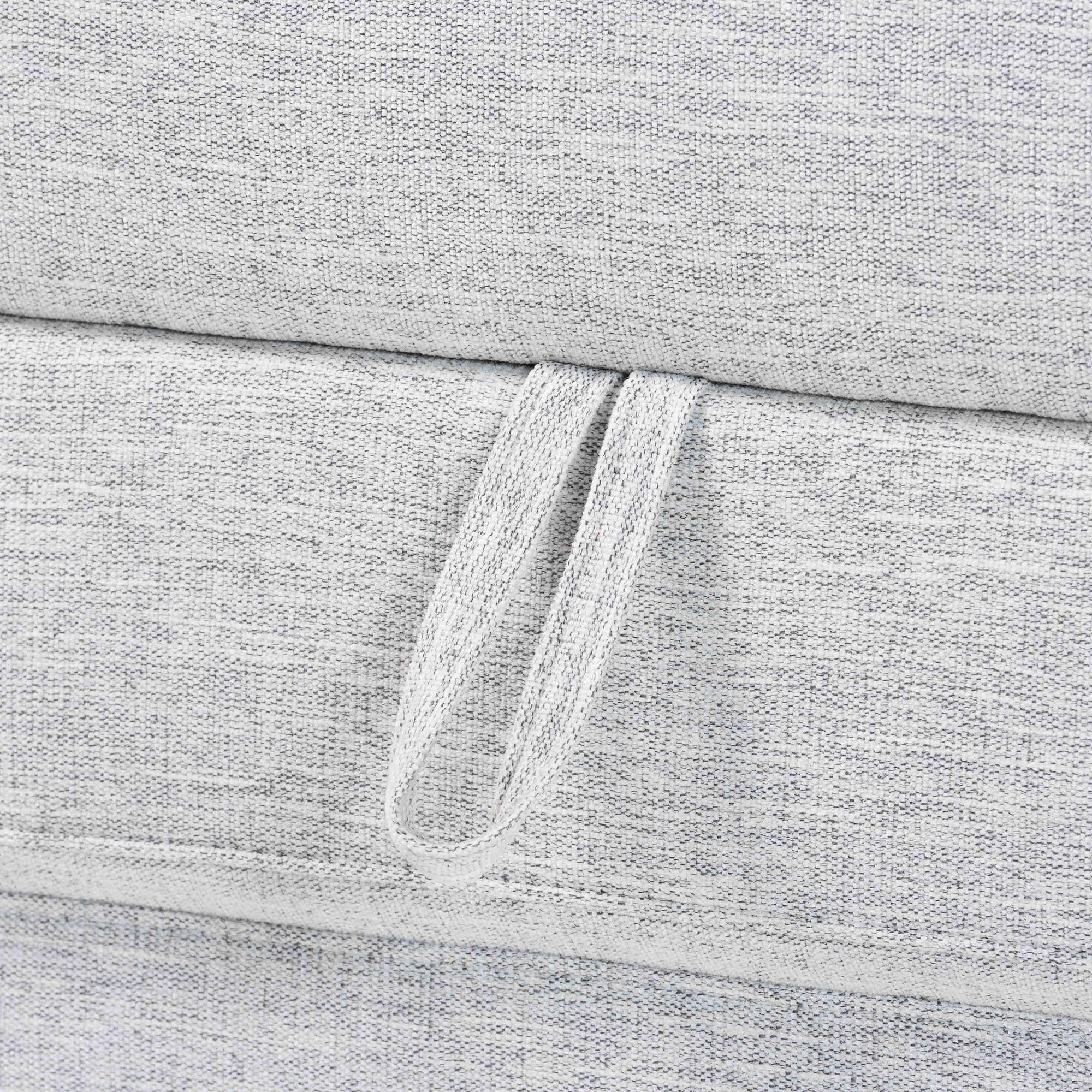 Baxton Studio Sabriel Modern Sleeper Ottoman, Light Grey