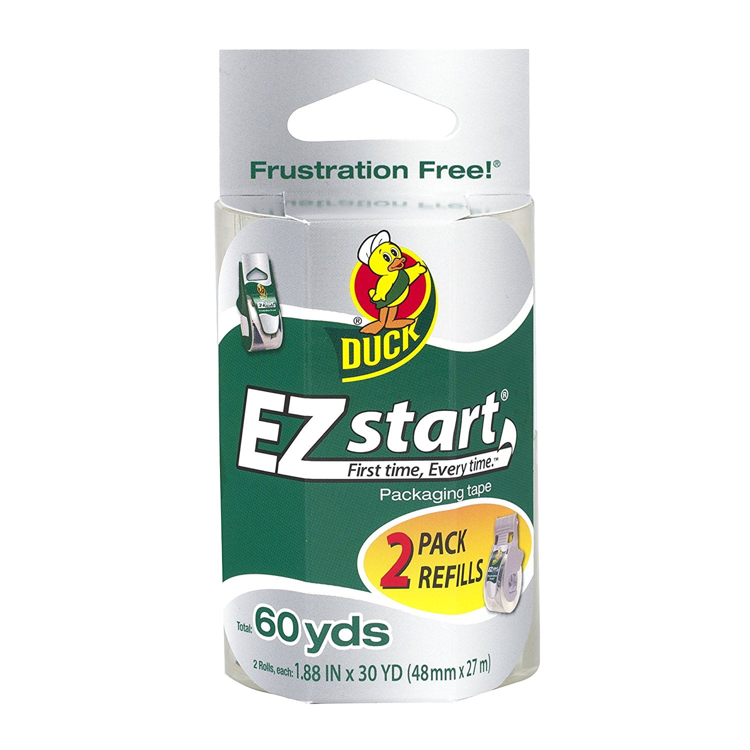 Clear 8 Pack ... 1.88 Inches x 54.6 Yards Duck Brand EZ Start Packaging Tape