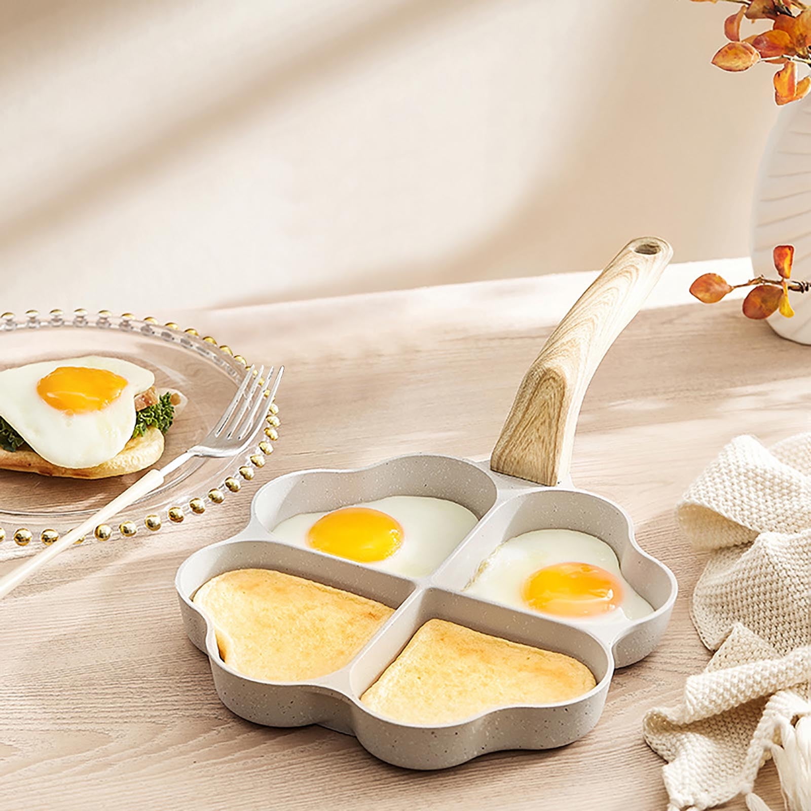 Induction Cooker, Gas Stove, Universal Frying Pan,Induction Stove Breakfast Omelet Cooking Pan Aluminum Hamburger Pan Non Stick
