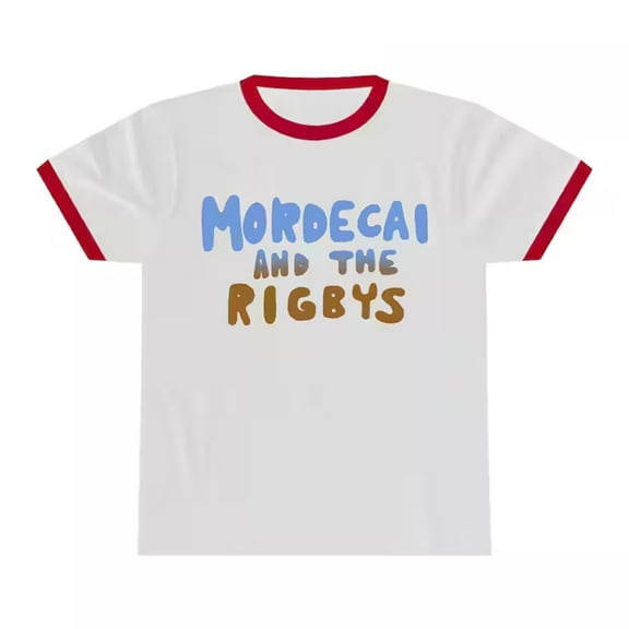 Mordecai and the Rigbys Ringer Tee Cosplay T-shirt Unisex Short Sleeve Streetwear Women Men Outdoor Tops