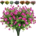 thumbnail image 1 of Seis ramas de flores artificiales para decoración interior y exterior, flores falsas de plástico para jardín, patio, jardinera de ventana, hogar y arreglos para eventos., 1 of 7