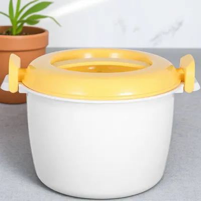 Topbathy Portable Microwave Rice Cooker Food Container for Soups Stews and Pasta