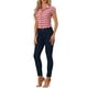 thumbnail image 2 of Camisa de botones de cuadros con cuello de punta y mangas cortas para mujer INSPIRE CHIC en cuadros rojos, 2 of 6