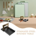 thumbnail image 3 of UPGRATOR Soporte Ergonómico Para Tapas De Olla Y Cucharas En Acero Inoxidable Con Acabado Negro, 3 of 7