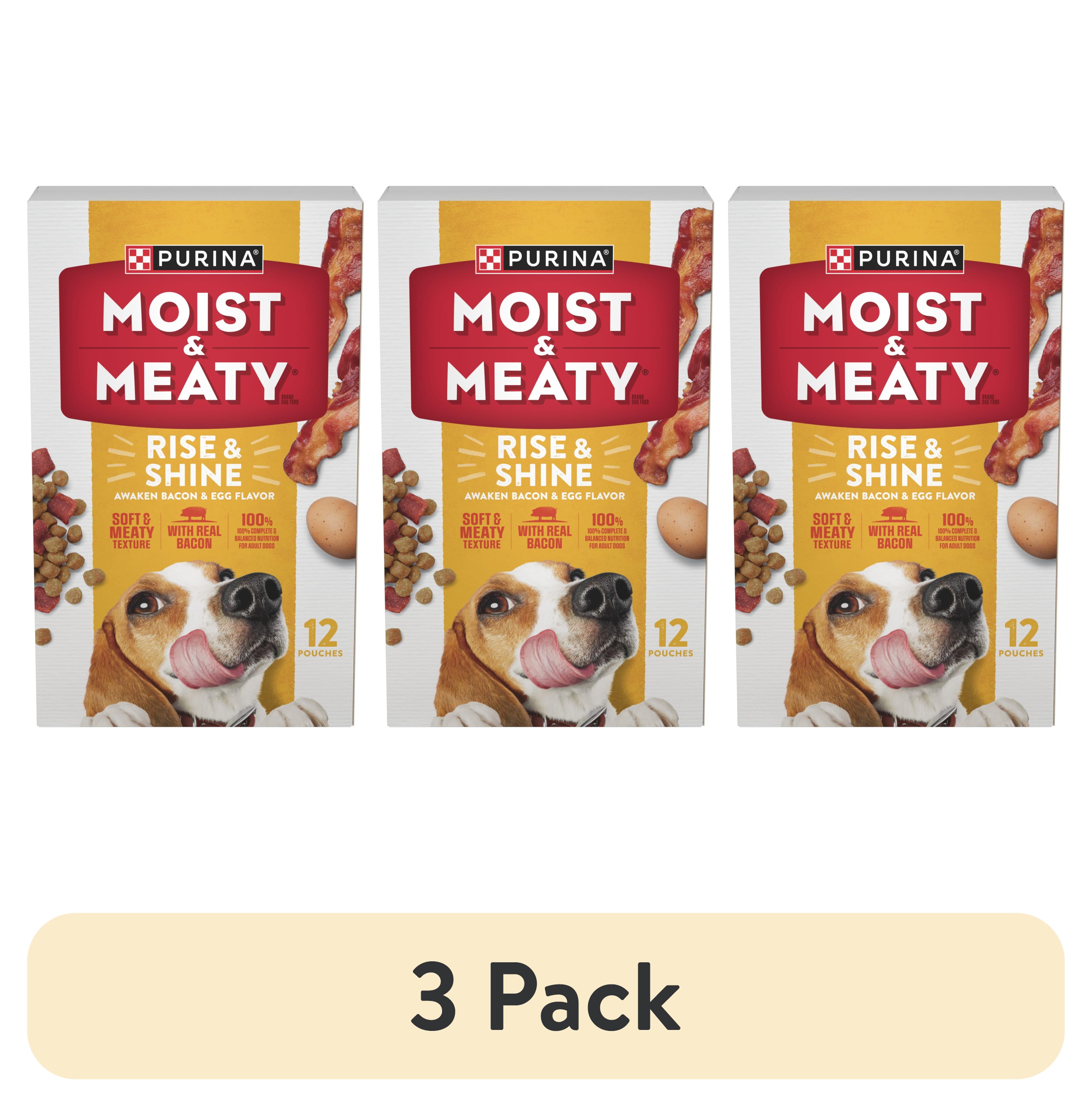 Purina Moist and Meaty Rise and Shine Bacon and Egg Dog Food, 12 Ct photo 1