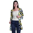 thumbnail image 2 of Moomaya Printed Georgette Shrug Ruffled Back Drop Hem Beach Cover Up For Women, 2 of 5