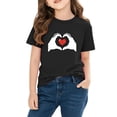 thumbnail image 5 of Piuwrlz Short Shirts Sleeve Kids Girls Graphic T-Shirts Cotton Pullover Black Size 3 Years, 5 of 10