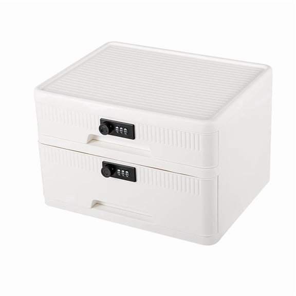 2-Pack Digital Password Lock Safe Boxes for Cosmetics, Medicines, and Jewelry, Drawer-Style Storage