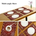 thumbnail image 6 of Christmas Red Pattern with Gold and White Snowflakes Placemats Set of 4,Snowfall Table Place Washable Mats for Kitchen Dining Home Table Decoration 12 x 18 inches, 6 of 6