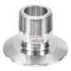 thumbnail image 1 of Uxcell 1-Pack Tri Abrazaderas Sanitarias de 2 pulgadas a Rosca Masculina NTP de 1 pulgada Accesorio de Tubería Hexagonal de Acero Inoxidable Diámetro Exterior de 64mm, 1 of 7