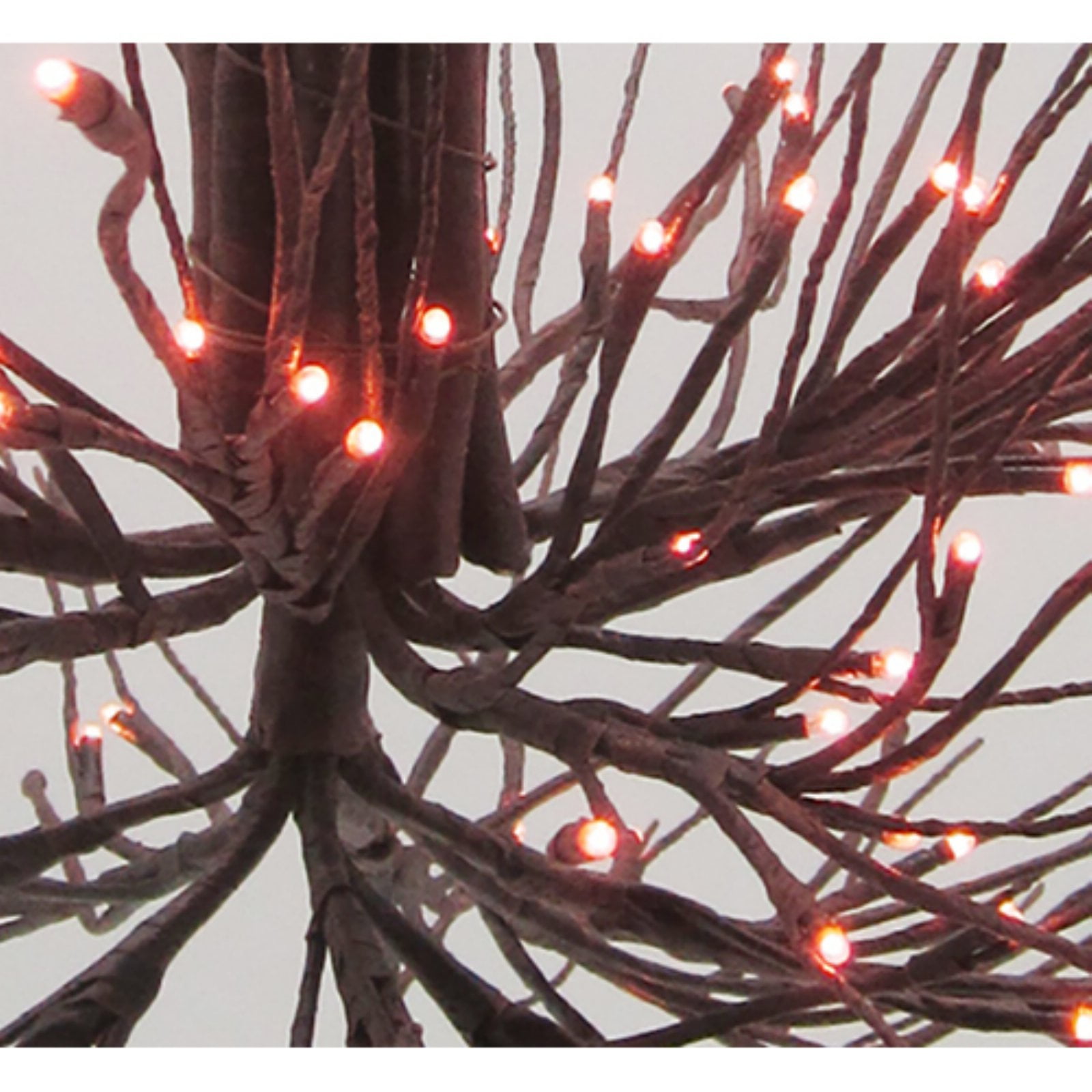 BROWN TWIG CHANDELIER WITH 176 RICE LIGHTS
