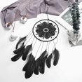 thumbnail image 4 of Campana de viento, pluma hecha a mano, atrapasueños bohemio ético, colgante de pared, decoración del hogar, adorno, regalo artesanal para festivales de boda, negro, 4 of 5