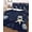 Blue, variant on Quilts Queen Size Bedding Set, Nautical Coastal Reversible Summer Quilt 3 Pieces, Ocean Beach Starfish Shell Conch Navy Blue Lightweight Bedspreads Coverlets with 2 Pillow Shams for All Seasons