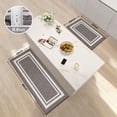 thumbnail image 6 of JAATOP Non-Slip Kitchen Mats, Absorbent Floor Mat Set of 2, Washable Floor Mat for Kitchen, 20"x 32" + 20"x 48", Brown, 6 of 8