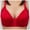 Red, variant on fheaev Front Closure Everyday Bra For Women No Underwire Support With Adjustable Straps Wirefree Snap Closing Bras Underwear T-Shirt Bras