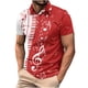 thumbnail image 1 of Camisas de Manga Larga para Hombres Impresos Girar Hacia Abajo Botones de Cuello Lateral Dividido, Casual Blusa de Manga Corta, 1 of 5