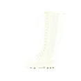 thumbnail image 2 of Circus by Sam Edelman Ina Ivory Round Toe Lace Up Zipper Block Heel Tall Boots (Ivory, 8), 2 of 8