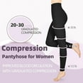 thumbnail image 6 of MecTo 1 Pair Black L Size 20-30 mmHg Compression Pantyhose Medical Footless Compression Stockings for Women,Pregnant, Teacher, Doctor, 6 of 7