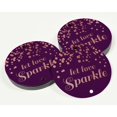 thumbnail image 3 of Inkdotpot Pack Of 50 Let Love Sparkle Wedding Favor Paper Tags Craft Real Rose Gold Foil Hang Tags, 3 of 7