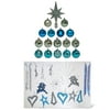 Holiday Tree Ornament Kit, Silver and Blue