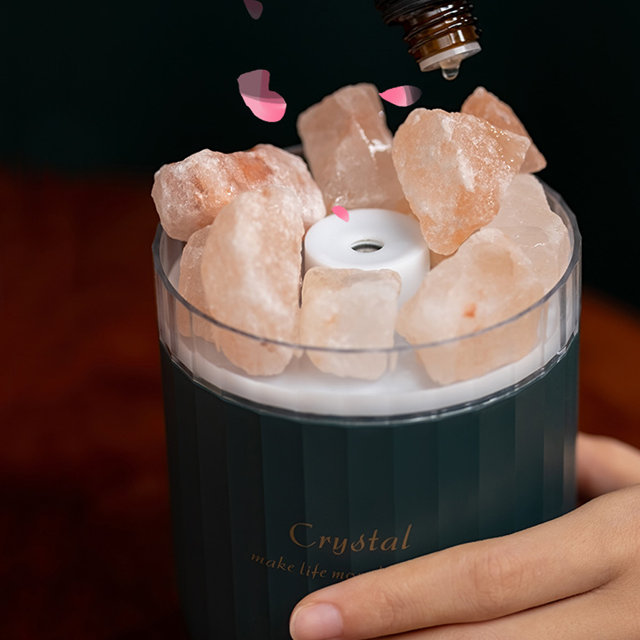 Difusor de fragancia aromática ShuxiuWang Humidificador de aire Piedra de sal de cristal