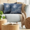 thumbnail image 5 of Ambesonne Moon Throw Pillow Cover 2 Pack, Night Skyline Full Moon, 16", Dark Blue White, 5 of 7