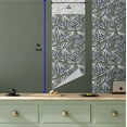 thumbnail image 5 of Ambesonne Tropical Peel & Stick Wallpaper for Home, Foliage Flowers Dots Art, 13"x36", Dark Lavender and Sage Green, 5 of 5