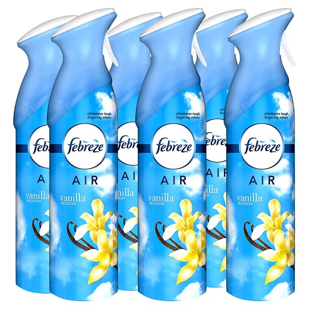 Febreze Air Freshener Spray, Vanilla Blossom, 300 ml (Pack Of 6