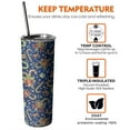 thumbnail image 6 of 20oz Blue Christmas Candy Cane Pattern Skinny Tumblers Stainless Steel Tumbler with Lid and Straw,Vacuum Insulated Double Wall Travel Tumbler Cups with Cleaning Brush for Coffee,Tea, 6 of 6