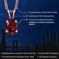 thumbnail image 2 of Gem Stone King 0.90 Ct Oval Red Rhodolite Garnet 18K Rose Gold Plated Silver Pendant with Chain, 2 of 6