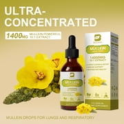Mullein Drops for Lungs, Lung Detox & Cleanse, 420,000mg Mullein Leaf Extract Tincture, for Respiratory, Immune, 30 Servings