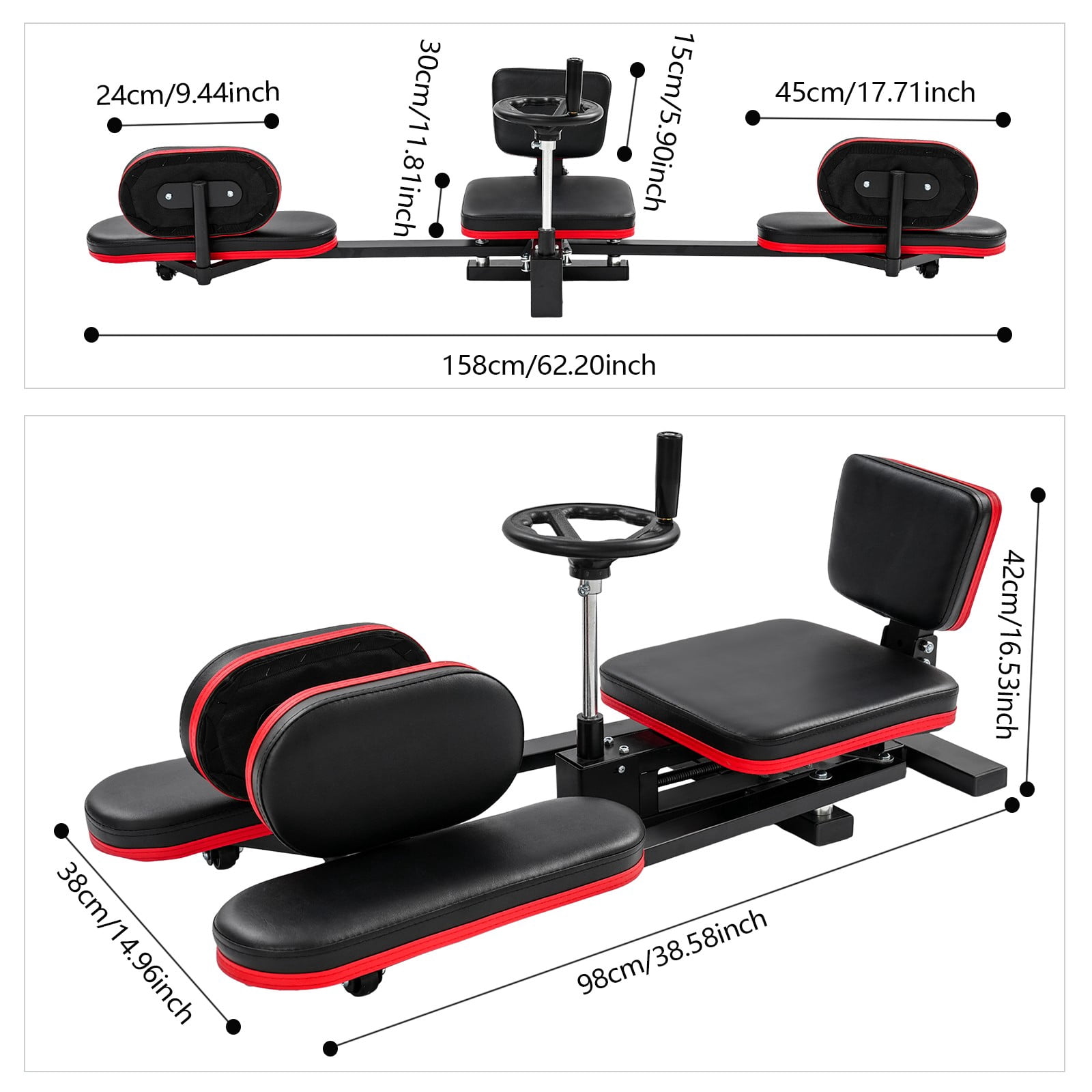 ToppiJoy Adjustable Angle Leg Stretcher, Leg Stretching Training Machine, Heavy Duty Steel Frame Equipment Splits Machine, Split Machine for Home Gym Training Fitness