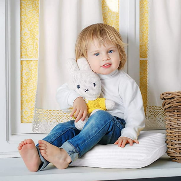 Almohada para ninos pequenos Almohadas para bebes para dormir Cubierta de mezcla de algodon con relleno de poliester Blanco 13 x 18 pulgadas JAMW Sencillez Walmart en linea