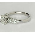thumbnail image 2 of 3.50 Cts Round Cut Moissanite Diamond Engagement Ring /18K White Gold Plated Anniversary Ring/ Wedding Ring / Dainty Ring / Promise Ring, 2 of 4