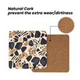 thumbnail image 4 of Multi-Shape Mdf Cork Coaster 4 Pieces Of Anti-Slip, Anti-Wear And Anti-Fouling 3.9in Easy To Clean And Stable Structure Tiger Skin Print Style Dimgray_4 Square, 4 of 7
